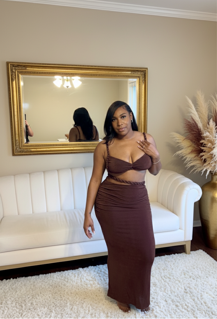 Cocoa Embrace Two-Piece Maxi Set