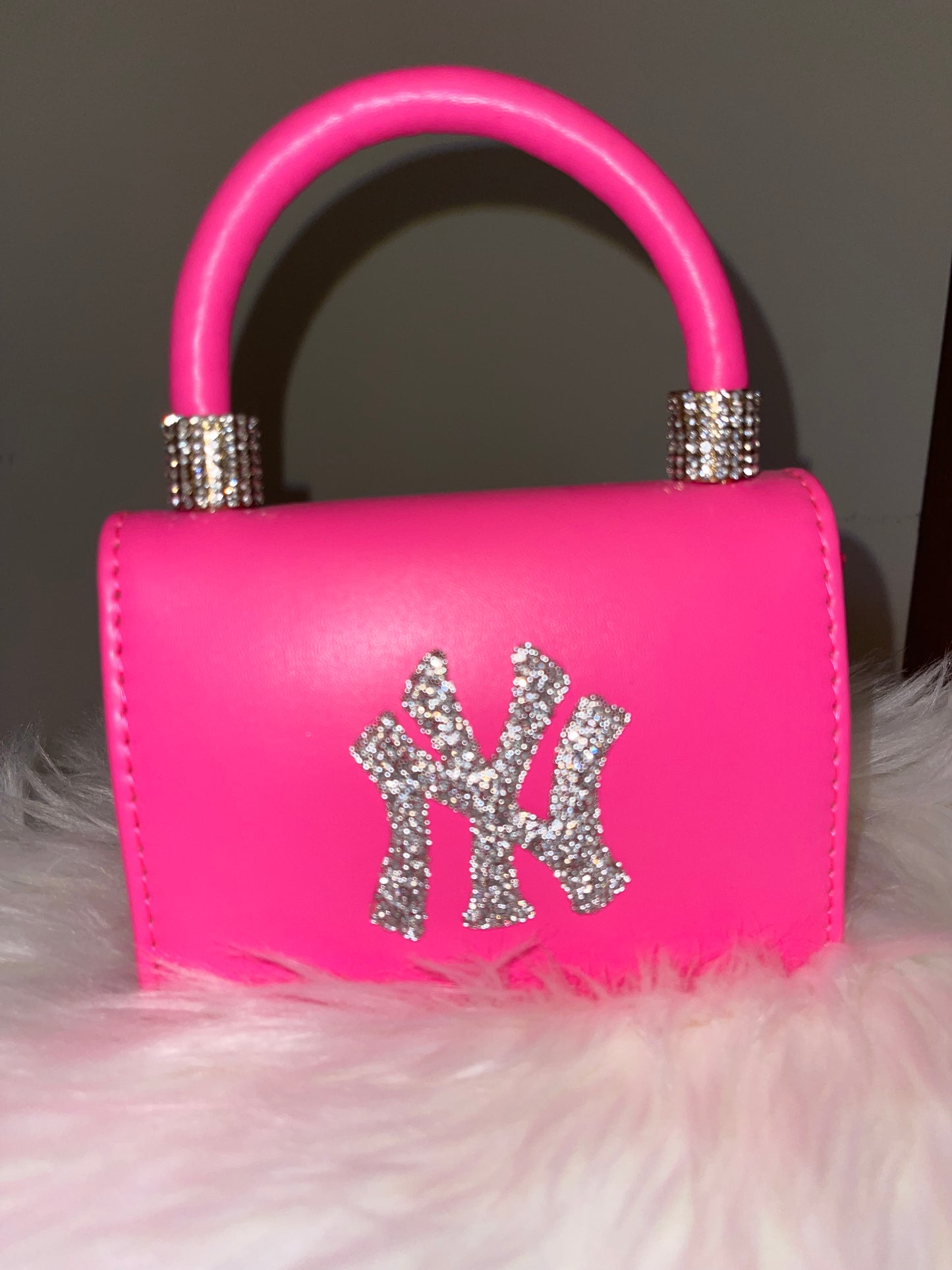 NY Square Chain Bling Purse