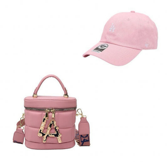 Puffy LA Crossbody Purse and Hat Set