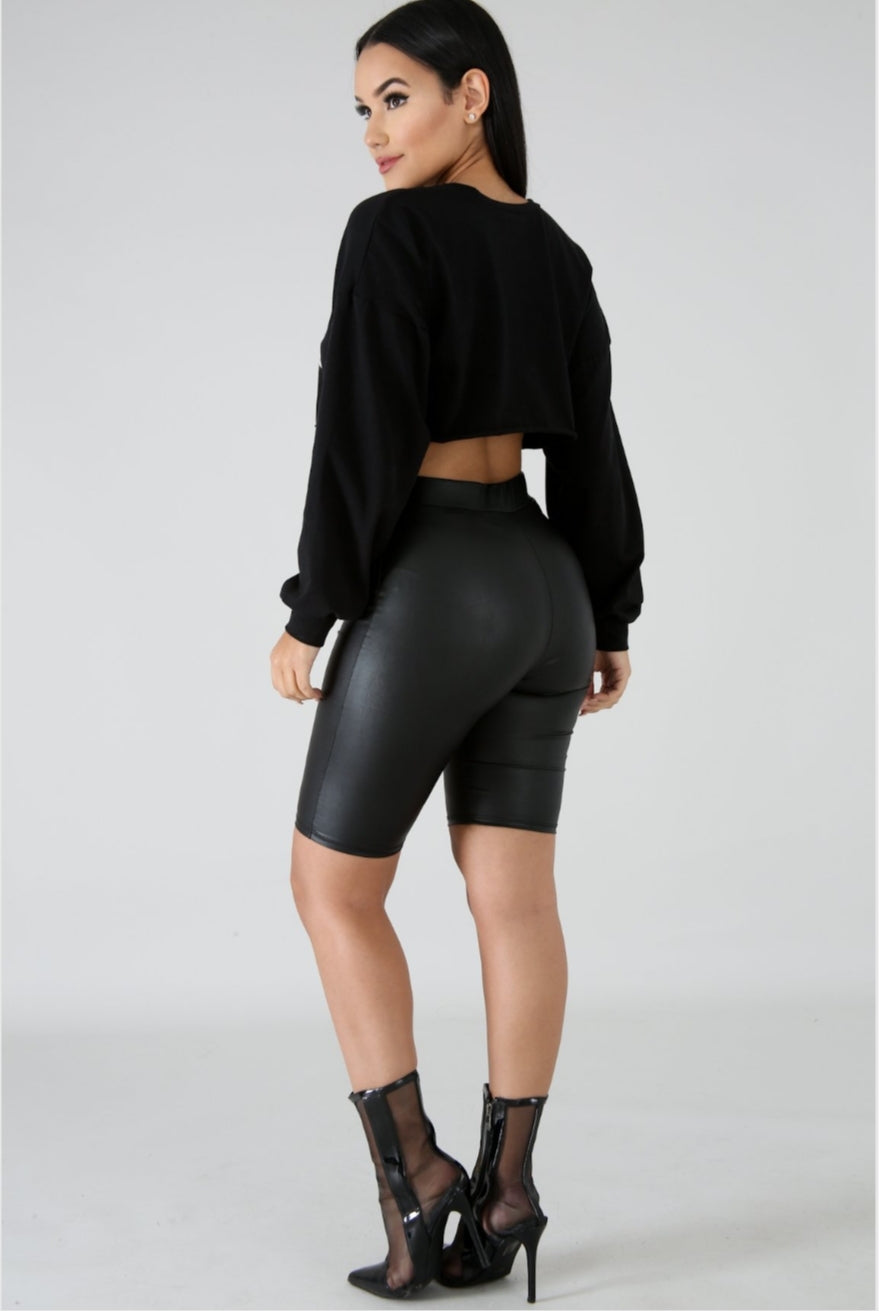 Leatherette Shorts