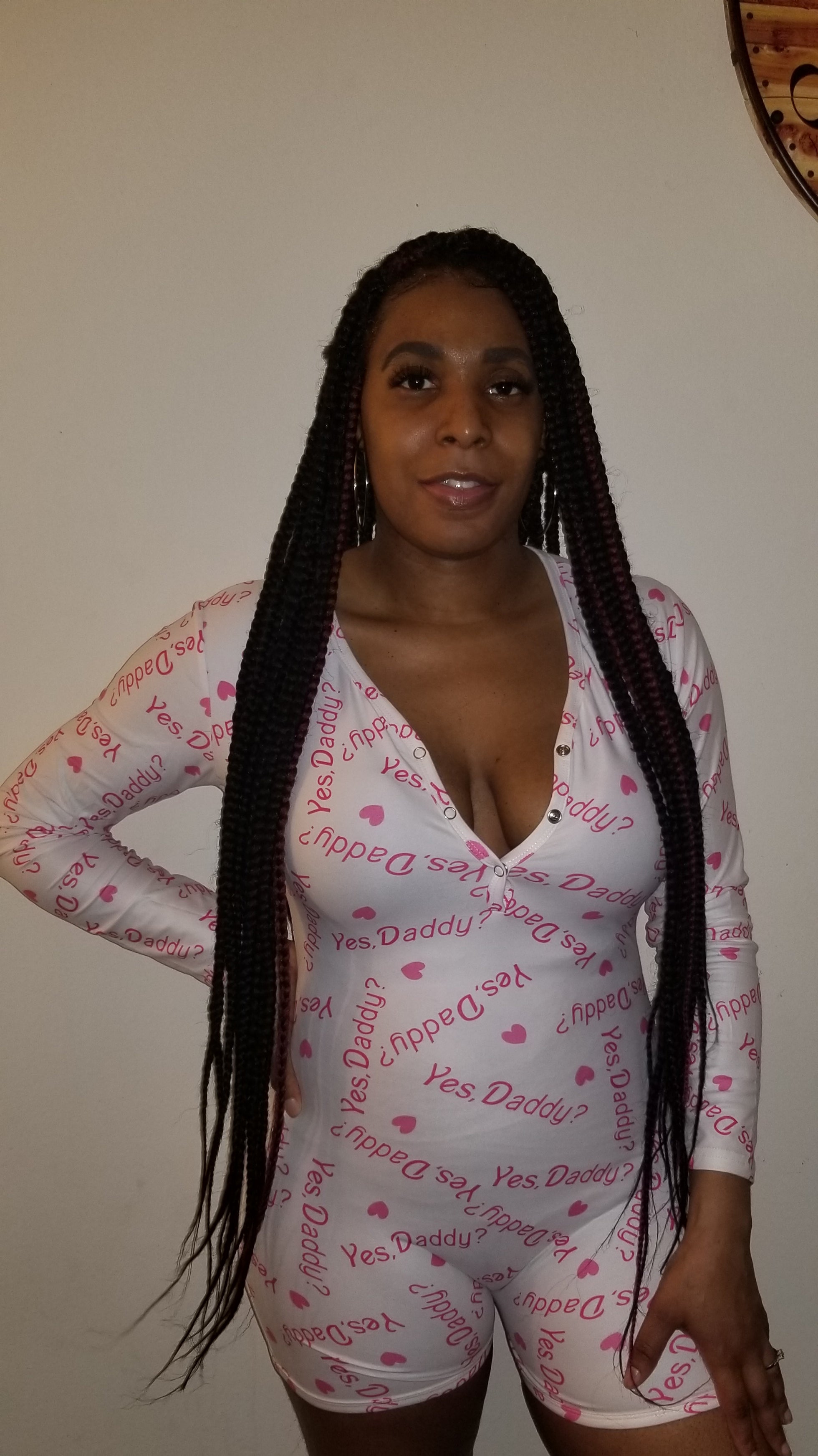 White Yes Daddy Onesie