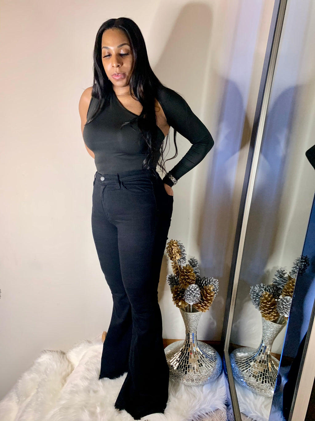 Cold Shoulder Bodysuit Shirt