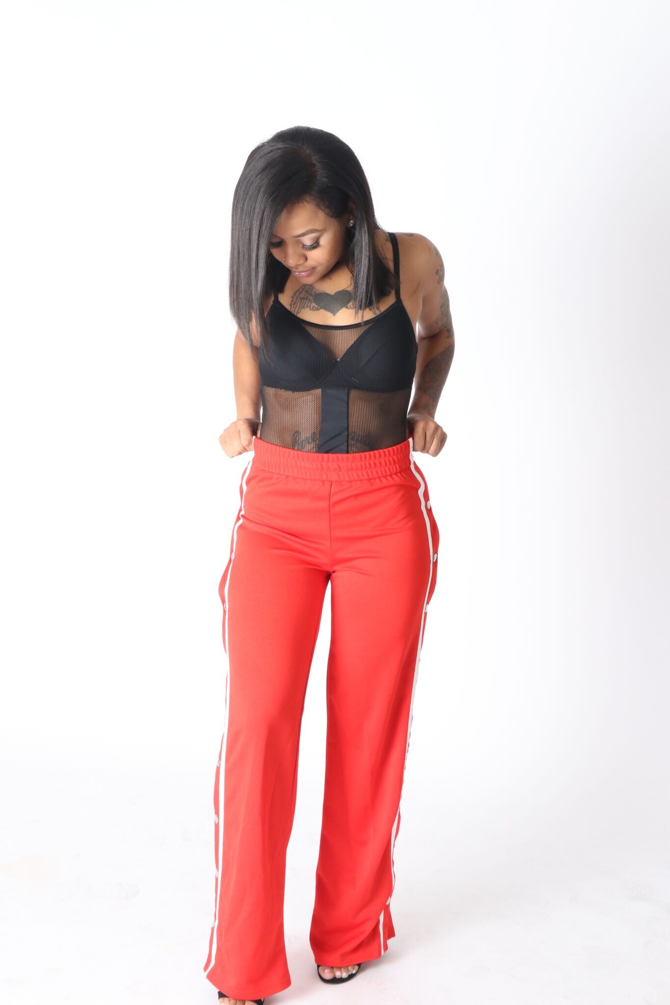 Red Hang On Track Pant